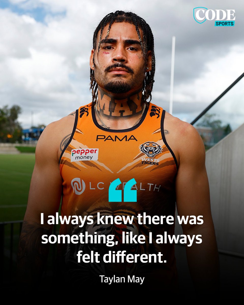 codenrl's tweet photo. Taylan May used to think “mental health was fake”. 

But after being diagnosed with bipolar disorder last year, the Tigers star sought help to get his life and footy career back on track.

STORY ▶️ https://t.co/DGTsI0cm5k https://t.co/CjMFzghVgd