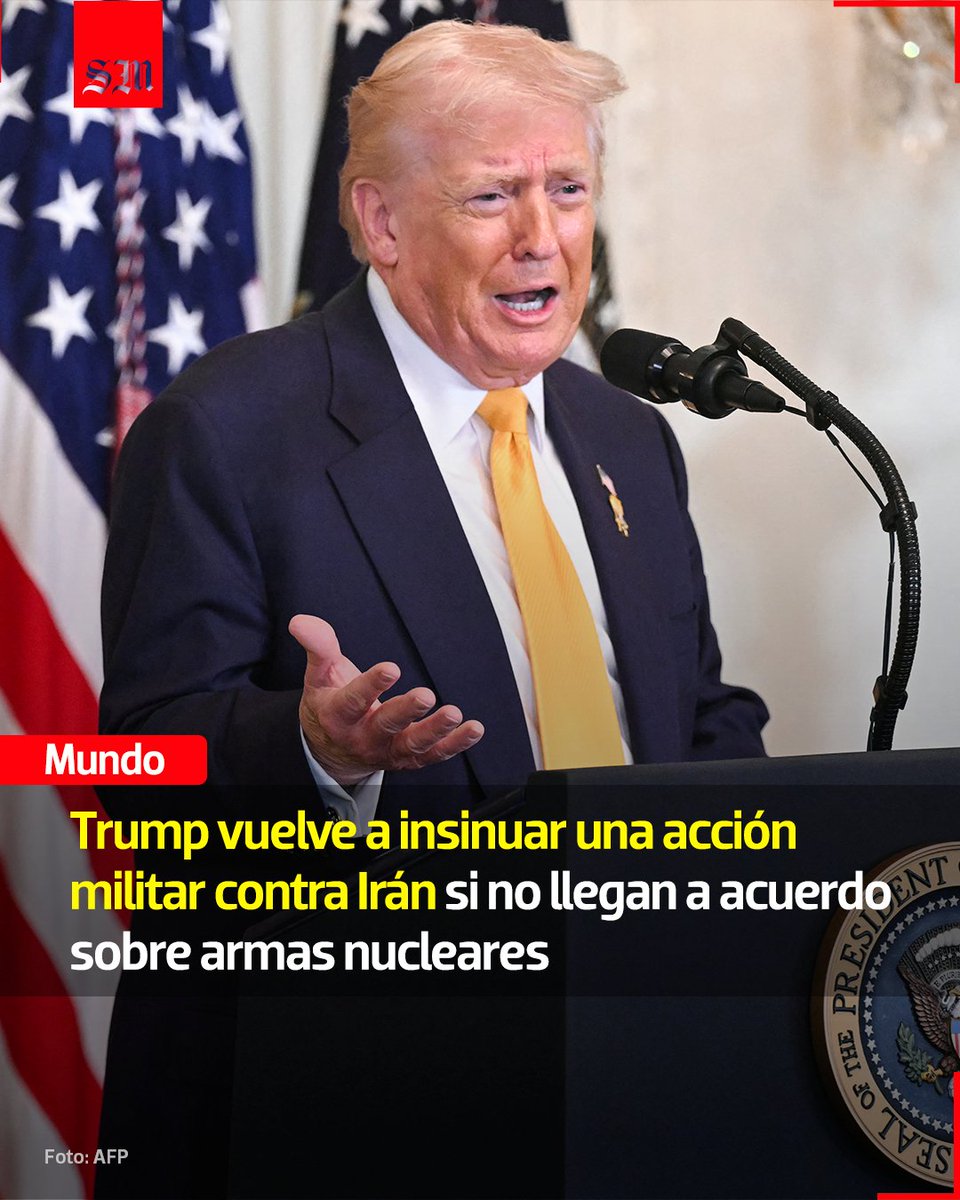 🇺🇸 “Existen numerosas razones y argumentos a favor de un ataque contra Irán”, declaró la portavoz de la Casa Blanca, Karoline Leavitt, y advirtió que sería muy sensato de su parte que cerrara un acuerdo con Estados Unidos.

Lee más aquí: solde.mx/4aY01iw

📷  AFP
