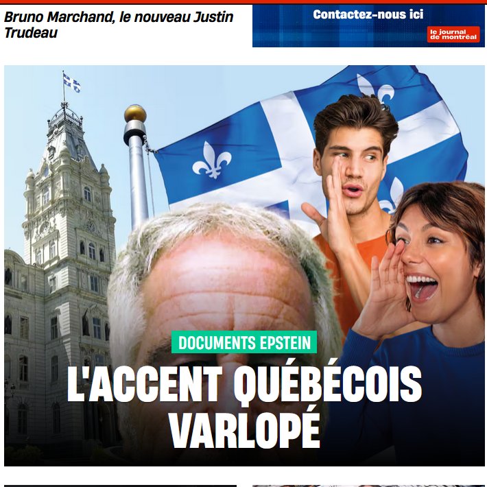 On ne déteste pas les médias suffisamment. Dans les Dossier Epstein , il est question de pedo, de Cannibalisme, de sacrifice humain, de chantage, de traffic humain, eugénisme, clonage, planification de pandémie... Mais ce qui intéressent le <a href="/JdeMontreal/">Le Journal de Montréal</a> c'est que l'on se moque de