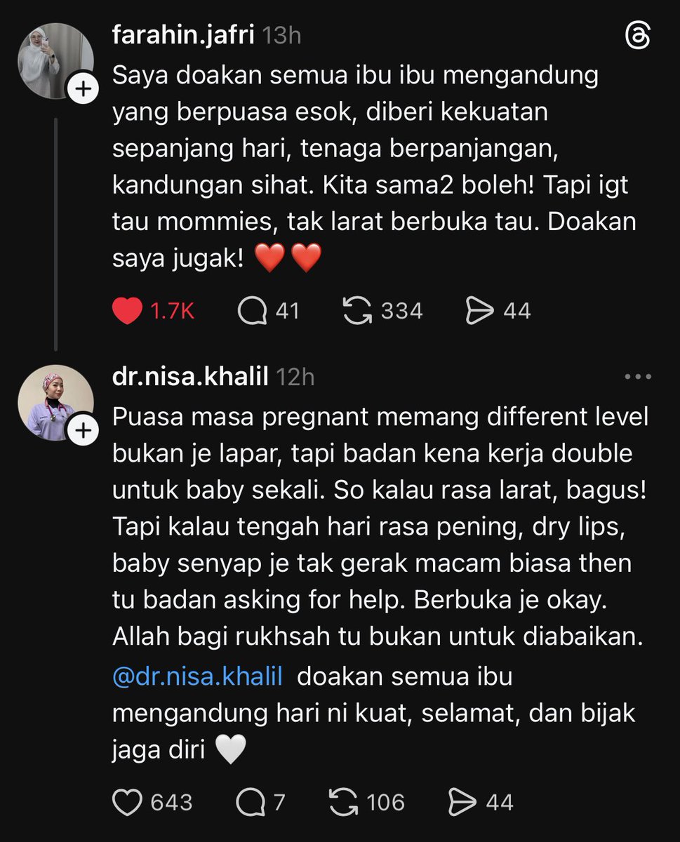HananiDolphie's tweet photo. Tadi scroll Threads then terjumpa ni ;

WEH RASA TERHARU BETUL WALAUPUN DIA DOAKAN RANDOMLY UNTUK IBU MENGANDUNG 😭😭 https://t.co/45JYDBmyce