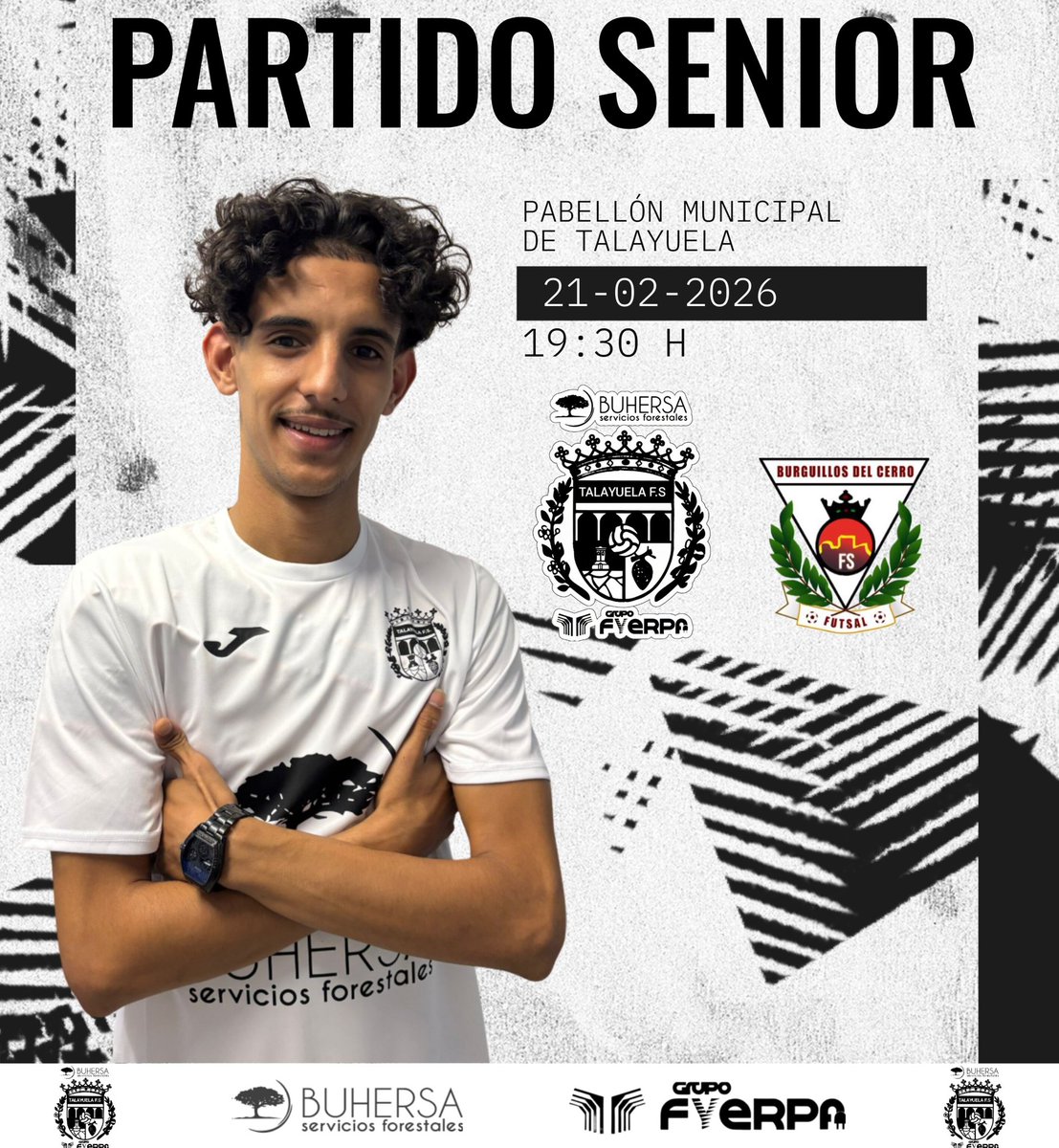📢 ¡PRÓXIMO PARTIDO EN CASA!
​El sábado, Recibimos al Burguillos del Cerro. ¡Cita obligatoria con el mejor futsal!
​🗓️ 21-02-2026
🕢 19:30 H
🏟️ Pabellón Municipal de Talayuela
​¡A por la victoria! 🤜🤛 #TalayuelaFS #Futsal #BuhersaFyerpa