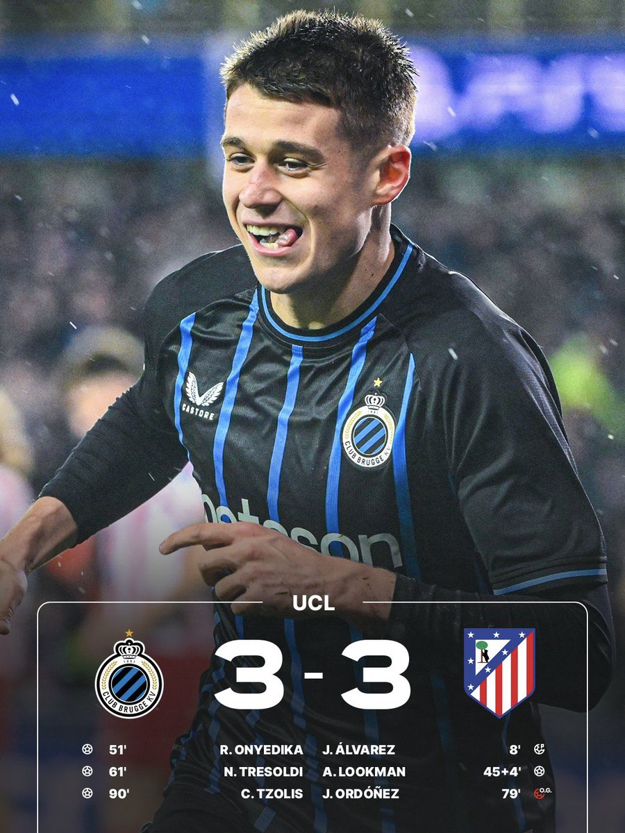 تم انتقاد فليك بسبب الأسلوب ( الدفاع المتقدم ) عندما تلقى 3 أهداف من كلوب بروج وخرج متعادلاً 
اليوم أتلتيكو مدريد تلقى 3 أهداف من نفس الفريق وعلى نفس الملعب وخرج بنفس نتيجة برشلونة متعادلاً 
سؤالي : هل أتلتيكو مدريد سميوني يلعب بنفس طريقة برشلونة فليك هل يلعب سميوني بدفاع متقدم