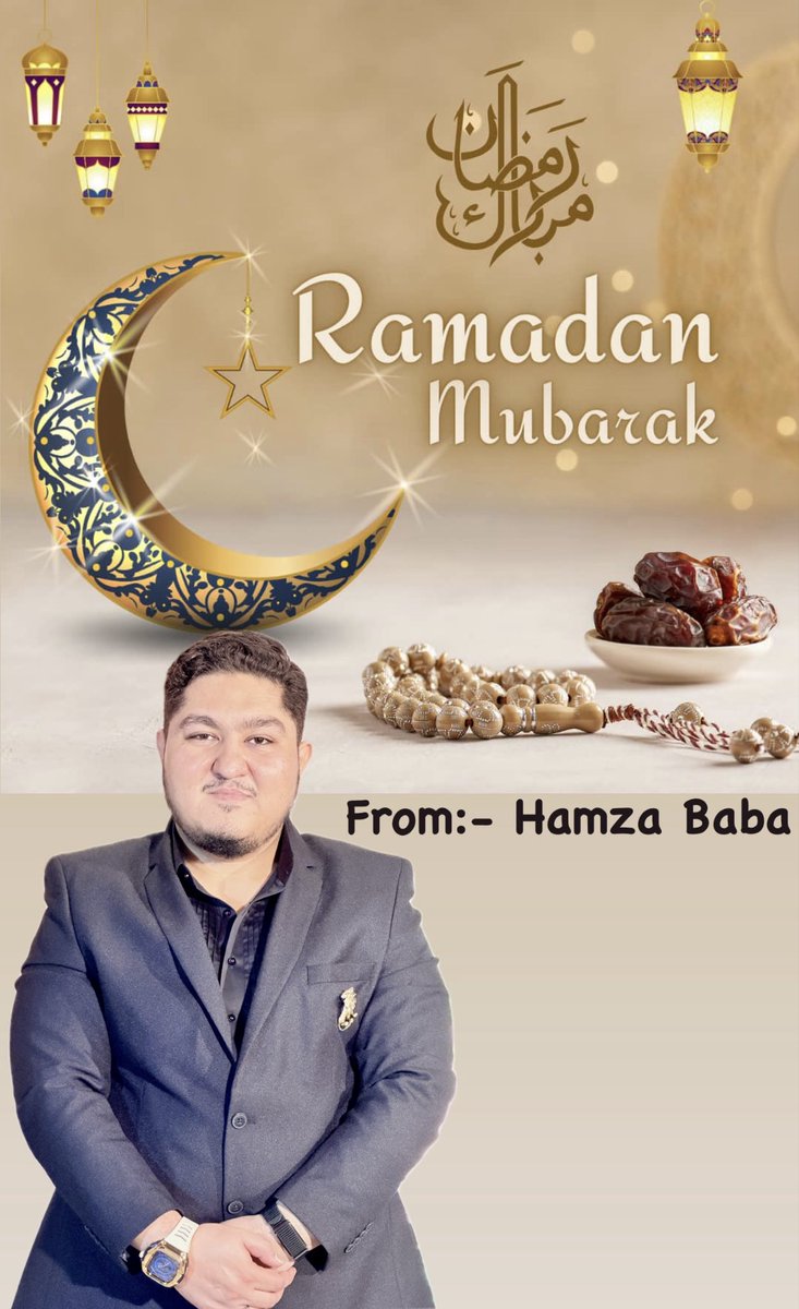 iamhamzababa's tweet photo. Ramadan-Al-Kareem 🌙 Mubarak 👏🏻 
#RamadanMubarak🌙🕌
#HamzaBaba
@iamhamzababa https://t.co/mruPLkSi2S