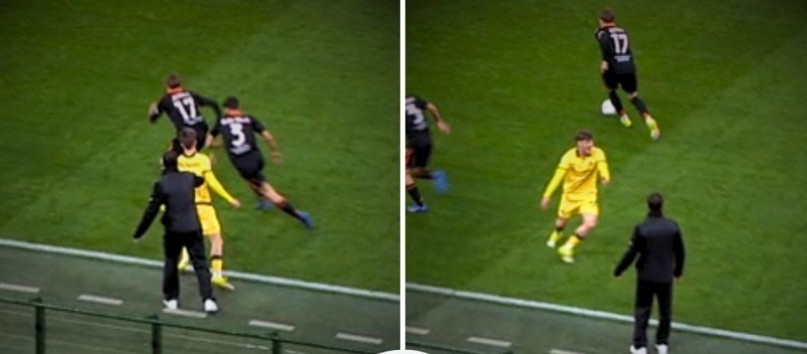 Max #Allegri: “#Fabregas ha trattenuto #Saele? Ho capito, allora la prossima volta che parte uno lungo la linea laterale faccio una scivolata ed entro anche io”