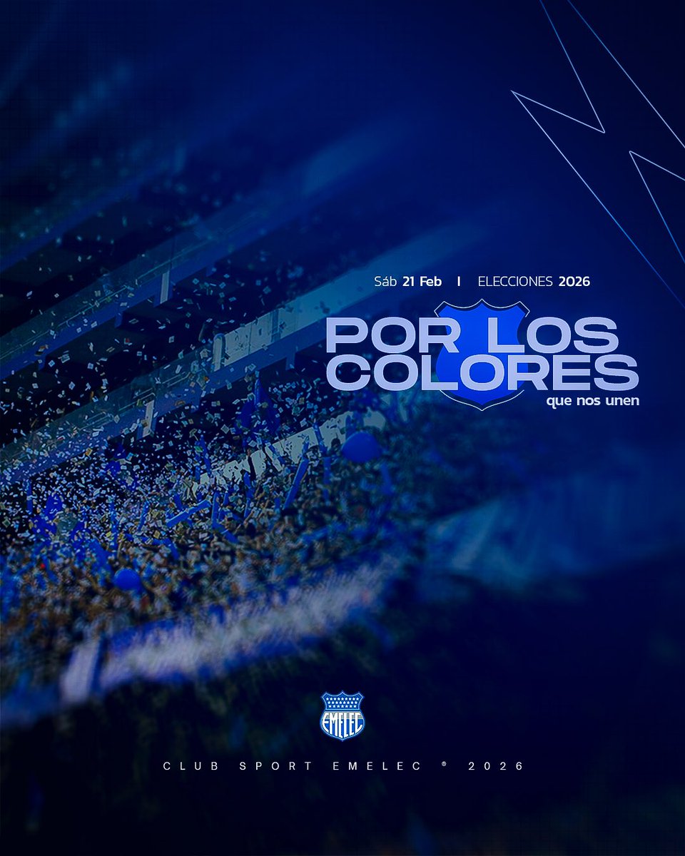 Este sábado 21 decidimos el futuro institucional del Club.

Socio Emelecista, tu participación es determinante⚡🔵

#DelBombilloSoy