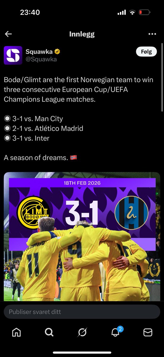 magcheez's tweet photo. Er dette bedre en seieren mot Milan ? https://t.co/4ij7pPGT2y
