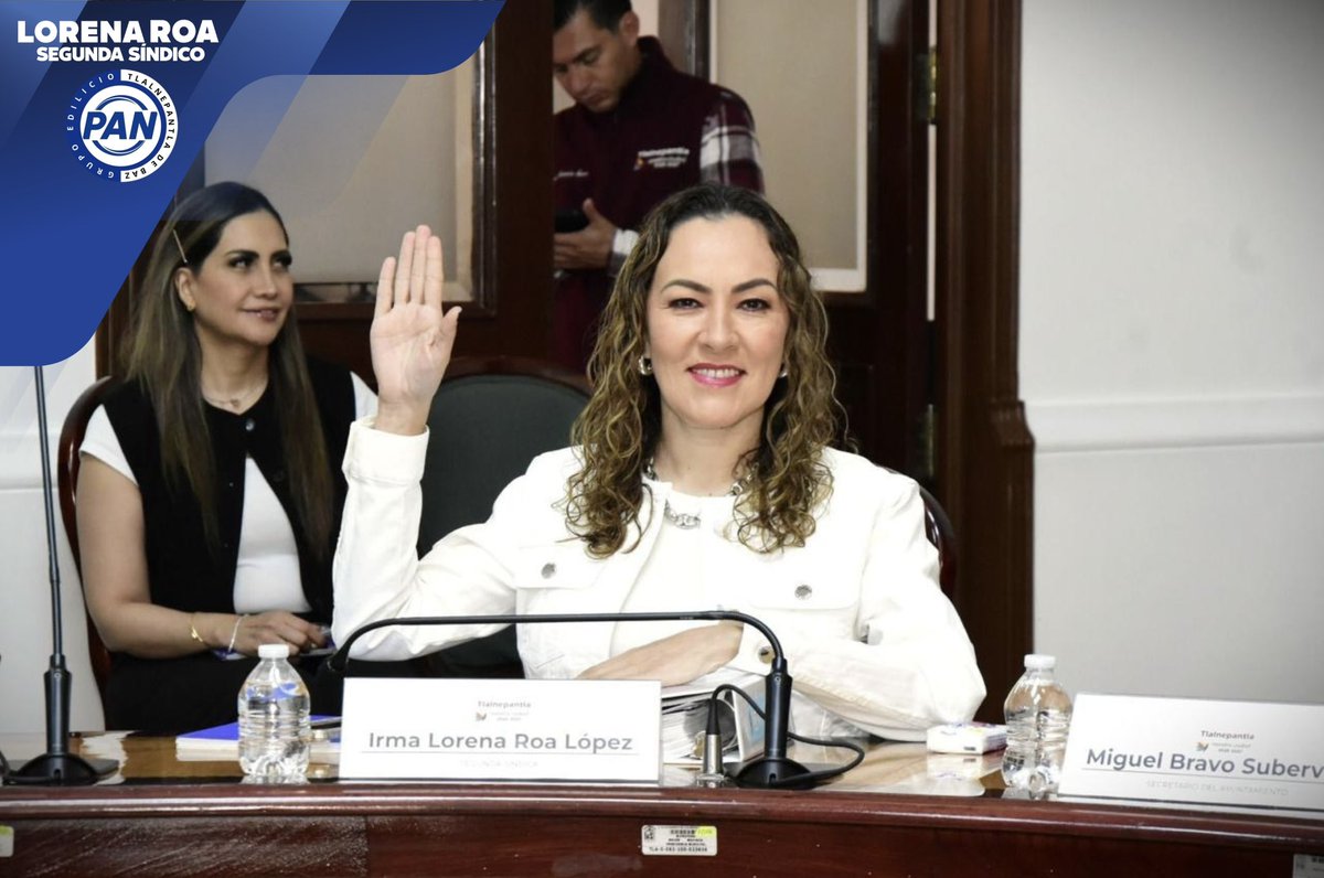loreroa19's tweet photo. En la 46ª Sesión Ordinaria del Ayuntamiento aprobamos asuntos clave para #Tlalnepantla: reformas en materia de agua, regulación de descargas y el nombramiento del Director de Protección Civil.
Actuamos con responsabilidad y compromiso.

#LorenaRoa #SegundaSíndico https://t.co/Zn7tsbE9ao