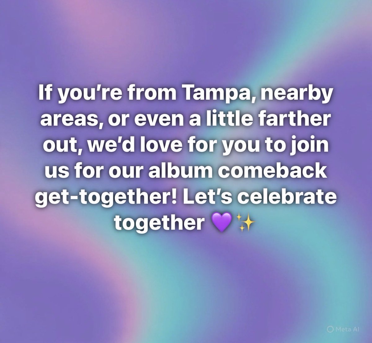 Join us for the comeback BTS album. #BTSComeback2026 #BTS_WORLDTOUR_TAMPA #GetTogether #Arirang_BTS