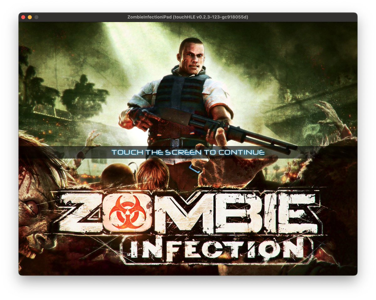 ZombieInfection iPad 1.0.0 is now working in the latest preview builds of #touchHLE