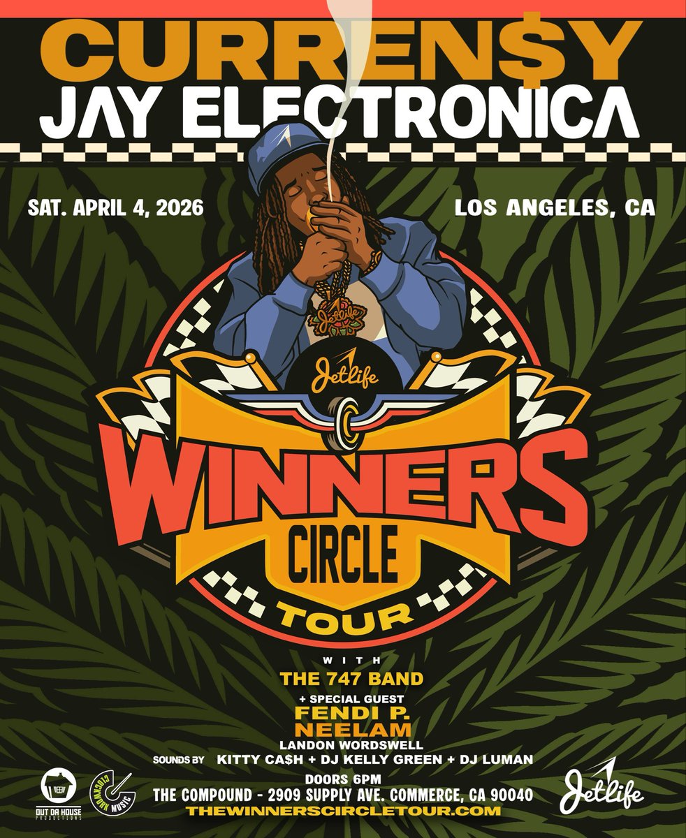 djdroops's tweet image. #LosAngeles!! - 4/4/26 - @CurrenSy_Spitta @JayElectronica @official_neelam @therealFENDIP + more LIVE at #TheCompound by #DirtDog in LA 👀🔥

TICKETS at: tixr.com/groups/clockwo…