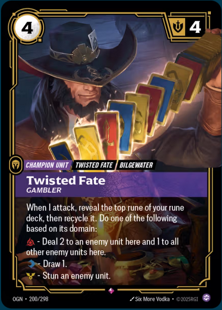 CaptSarahRed's tweet photo. It's time to start cooking the real shitpost decks, mono-red Annie/Twisted Fate is on the menu, gotta start literally slinging card. https://t.co/ZQOsqH4rTf