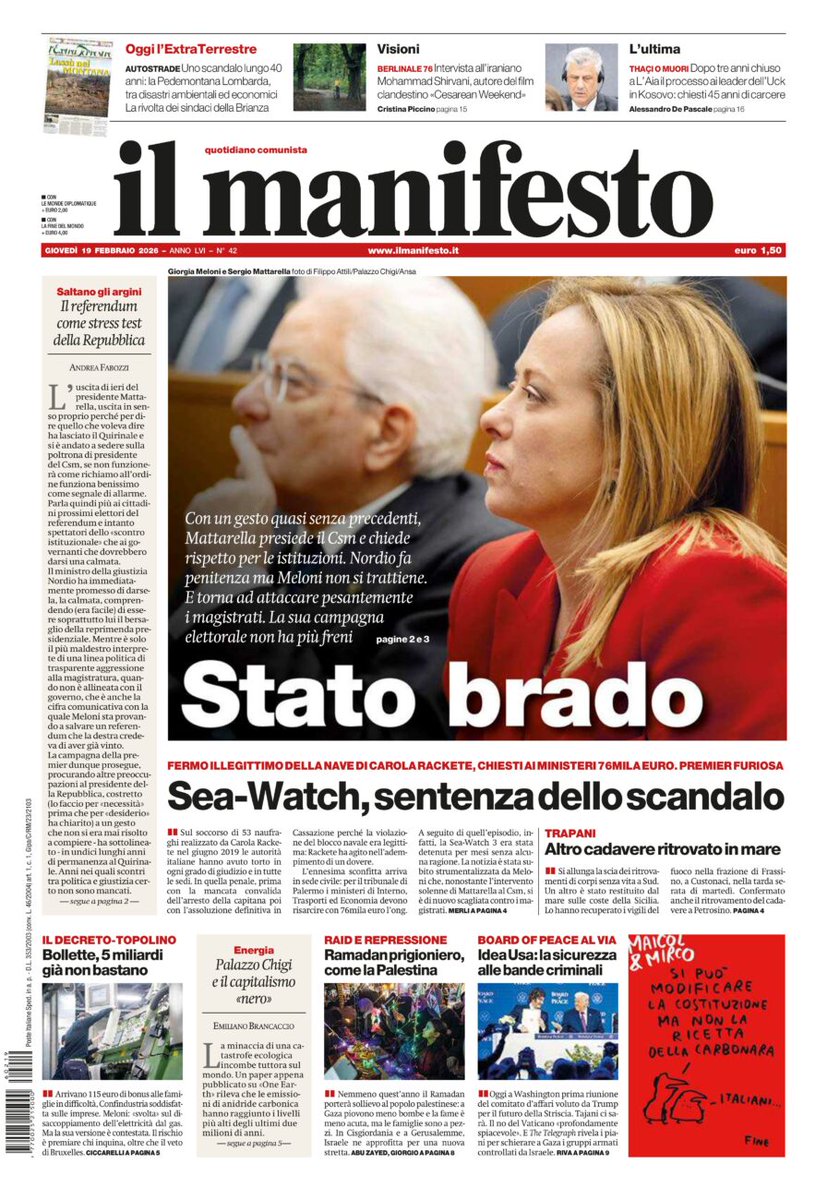 Con un gesto quasi senza precedenti, Mattarella presiede il Csm e chiede rispetto per le istituzioni. Nordio fa penitenza ma Meloni non si trattiene. E torna ad attaccare pesantemente i magistrati. La sua campagna elettorale non ha più freni