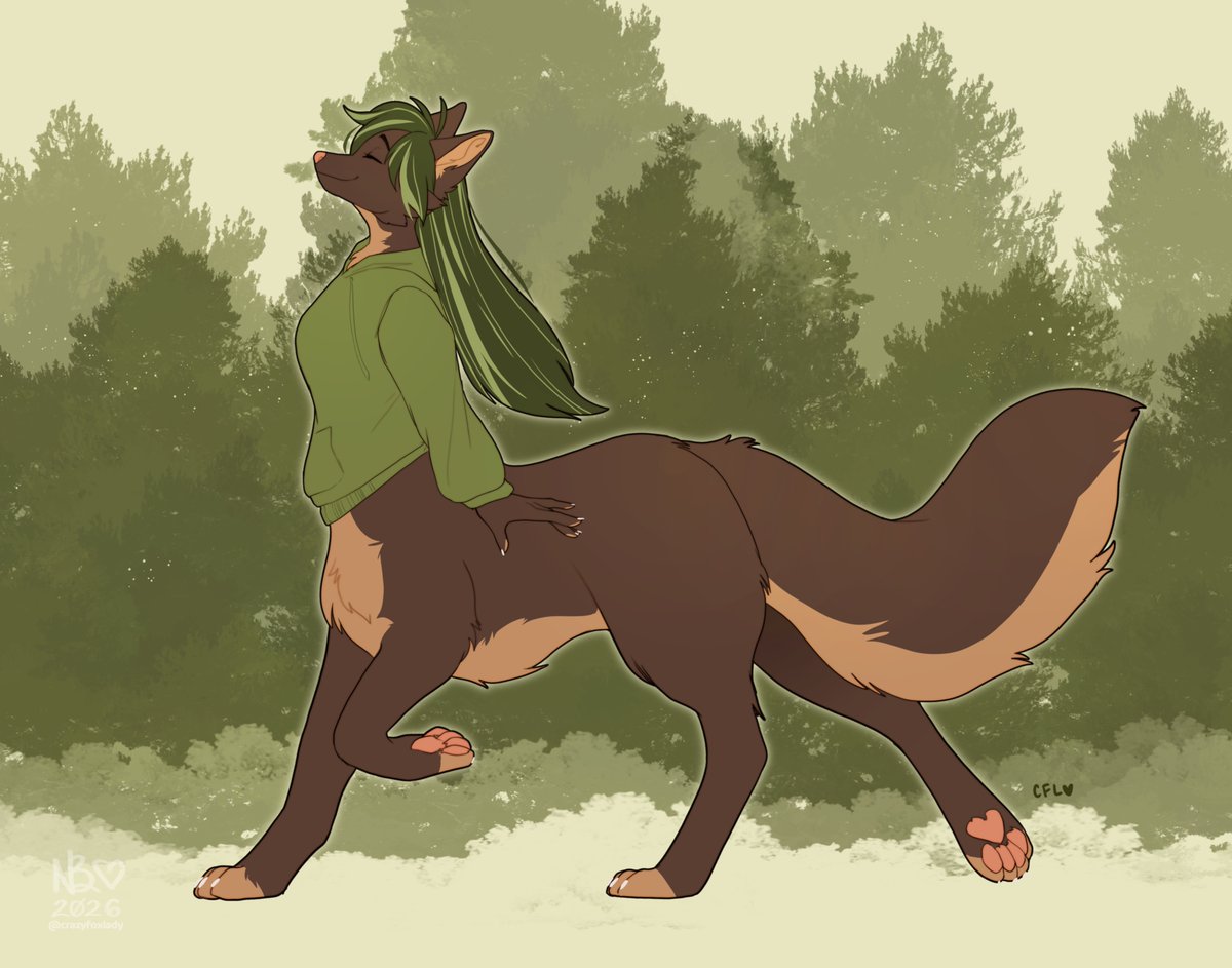 crazyfoxlady's tweet image. FOX TAURS &amp;lt;3 
When we trot, we trot together~ ❤️🌻🌿

For the lovely @//dreyvixen, thank you~!! &amp;lt;3