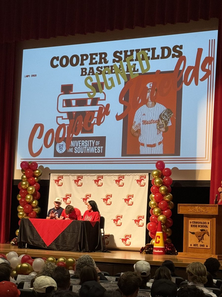 CoronadoNOWU's tweet photo. Congratulations to @caden_langill and @Cooper_shields0 for signing their letters of intent today! We are very proud and excited for both of them! #family @CHSMustangsLBB @Coronado_Sports @AthleticsLISD @RandyRosetta @5ATxHSBaseball https://t.co/21A4nwCCGU