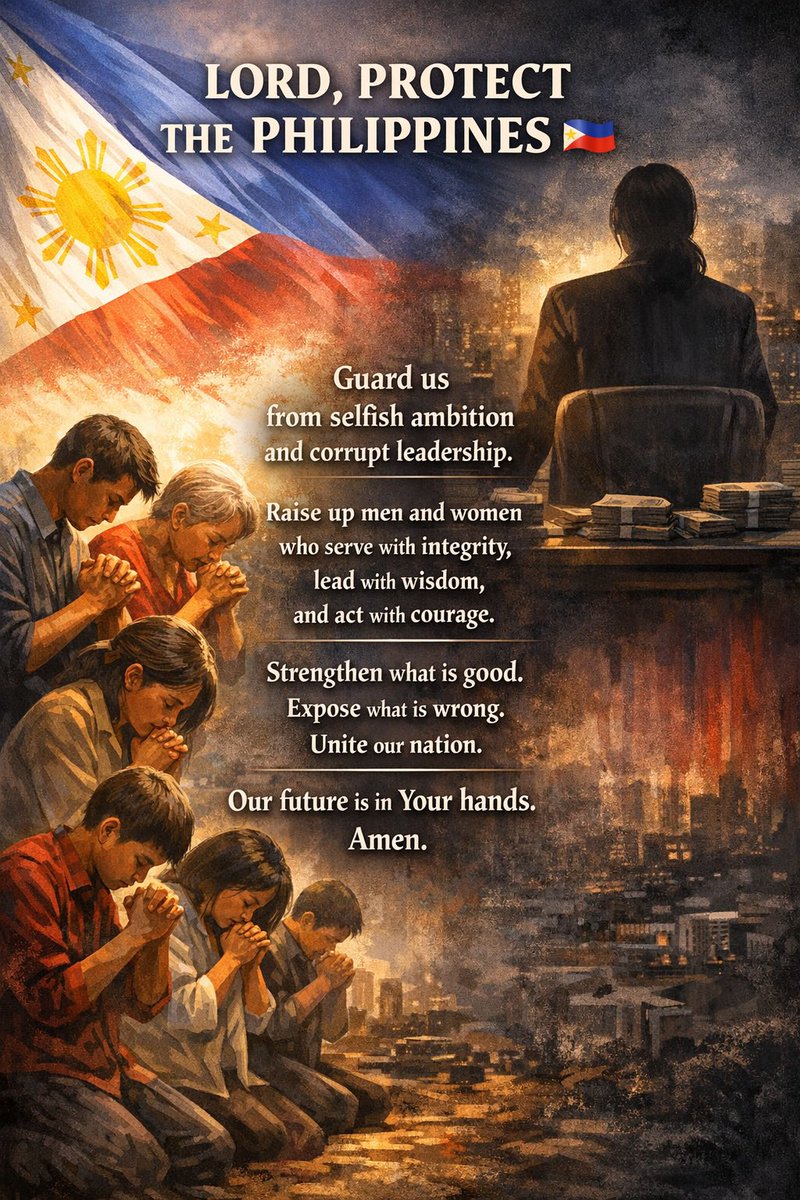 Lord, protect the Philippines. 🇵🇭🙏

#PrayerForOurNation #FaithFirst #Philippines2028 #StandForIntegrity