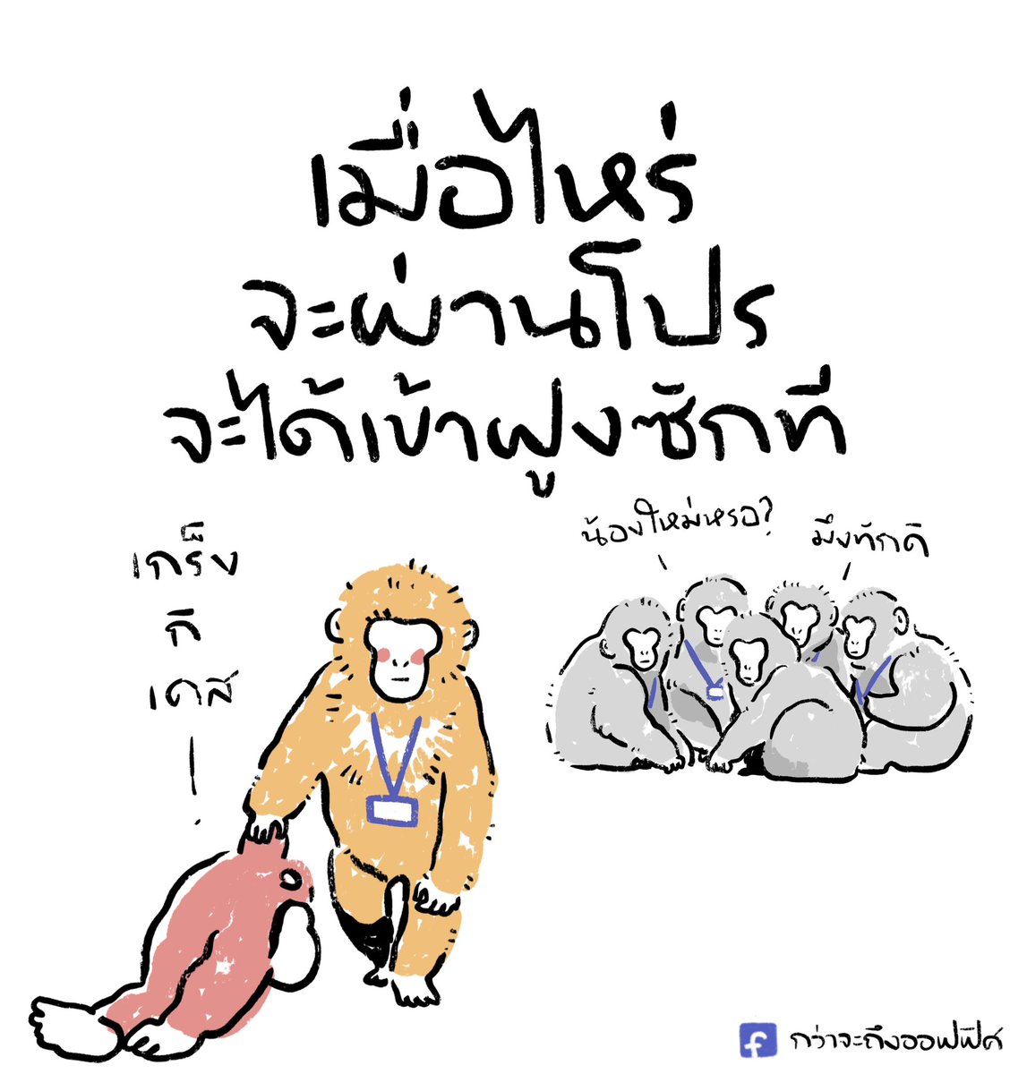 👩🏻‍💻: พั้นช์คุงอยู่กลุ่มเดียวกับเรามั้ยย
🐵: มีคนโง่กี่คน 
👩🏻‍💻: ก็มีชั้นแล้วก็ข้าวสารน่ะ 👁️👄👁️
___________________
#กว่าจะถึงออฟฟิศ