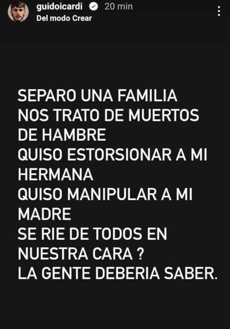 DIGNIDAD SALIO DEL GRUPO...
El despecho en una imagen...<a href="/GuidoIcardi/">Guido Icardi Tattoo</a> <a href="/iicardi7/">Ivana Icardi</a>