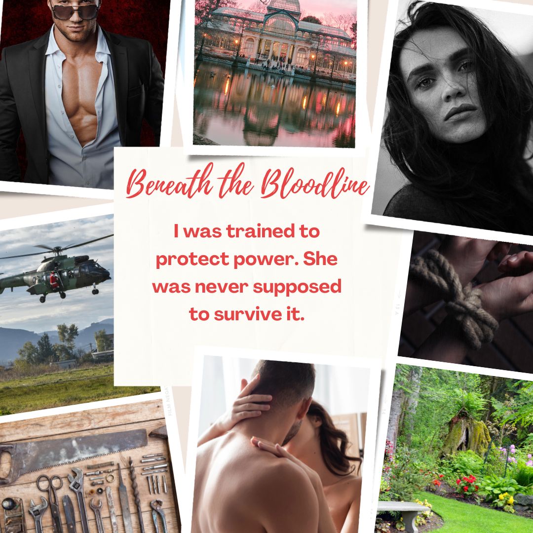 Here's today's little teaser for Beneath the Bloodline

"That’s when it hits me—the real danger isn’t out there; it’s standing right in front of me, smelling like roses and ruin."

Pre-Order here: geni.us/AkmlQZf

#ComingSoon #preorder #Romance