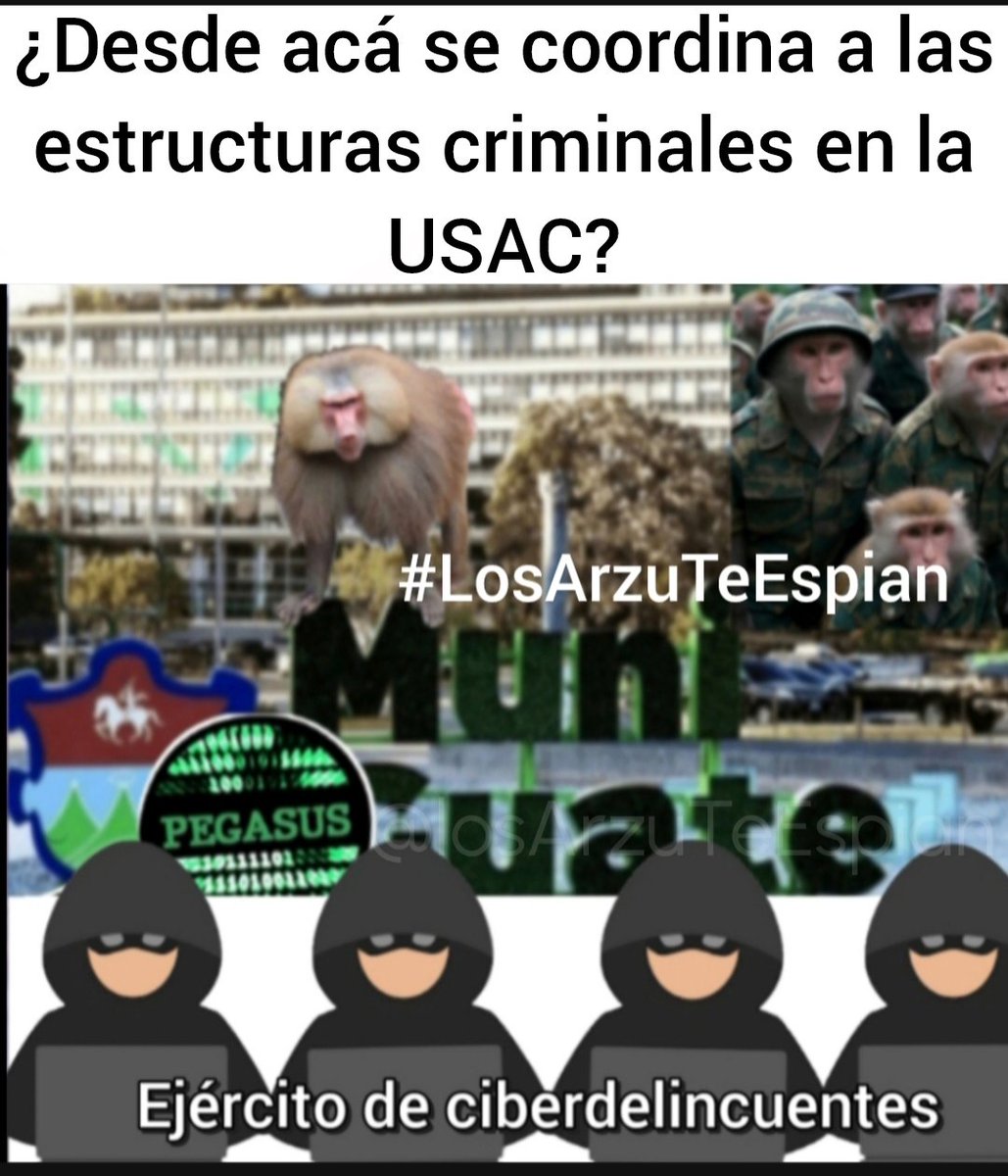 losArzuTeEspian's tweet photo. Desde que los Arzú se metieron en la @USAC_oficial esta se ha llenado de delincuentes
Deberían de investigar al #CIACS que tienen en la #MuniGuate, al parecer desde allí se coordinan esas mafias
Ese mismo CIACS intimida a los estudiantes no aliados a Mazariegos https://t.co/CnSxcwcyco