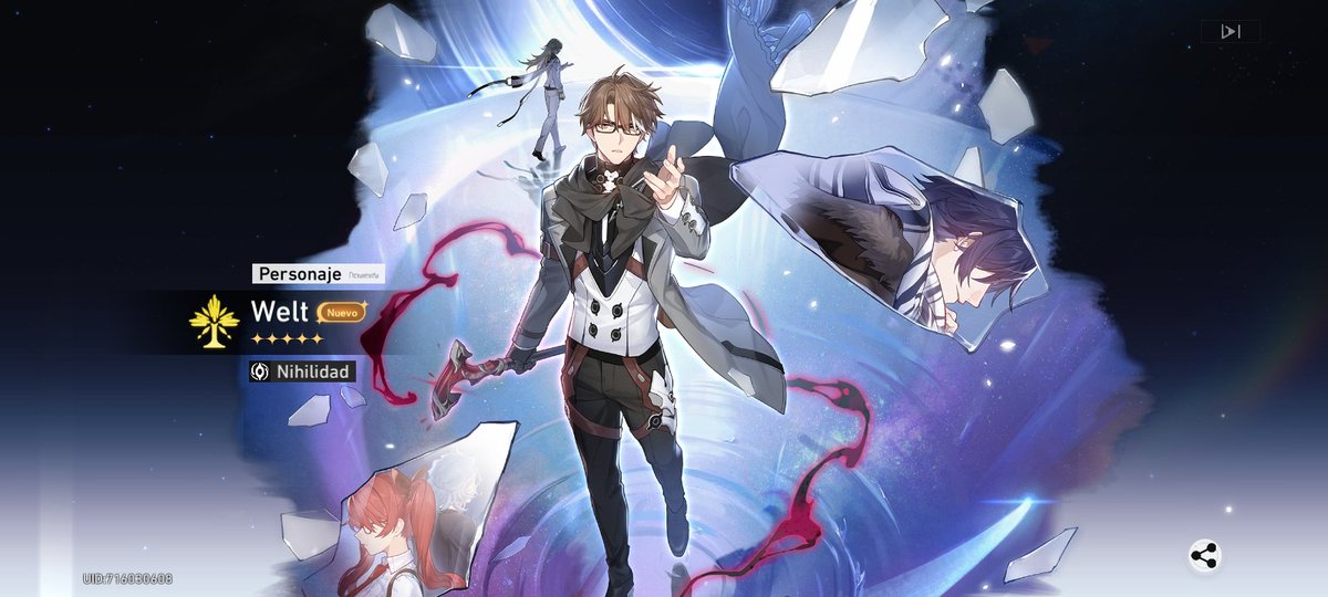 Yuki.⠀ como amo el concepto de jugar 3 gachas y en los tres perder el 50/50 en el tiro 90 de manera consecutiva :)