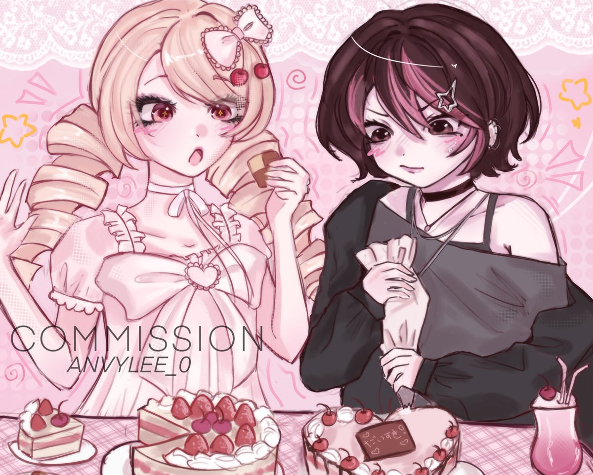 my first ever commission!! i really enjoyed drawing these cuties 🥹 #Commission #art