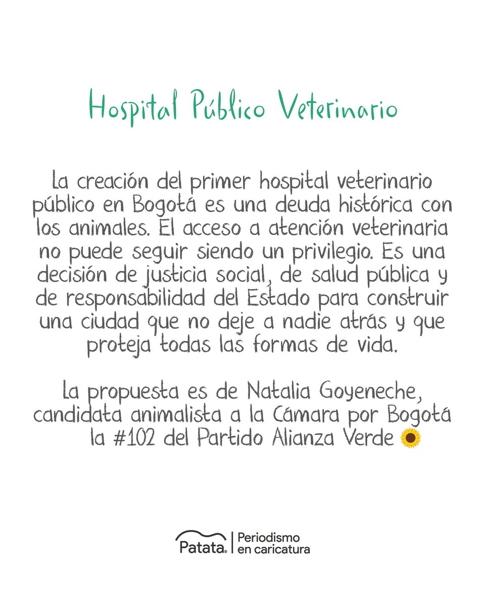 🏥🐾 #PropuestasEnCarucatura una hospital veterinario público en Bogotá.