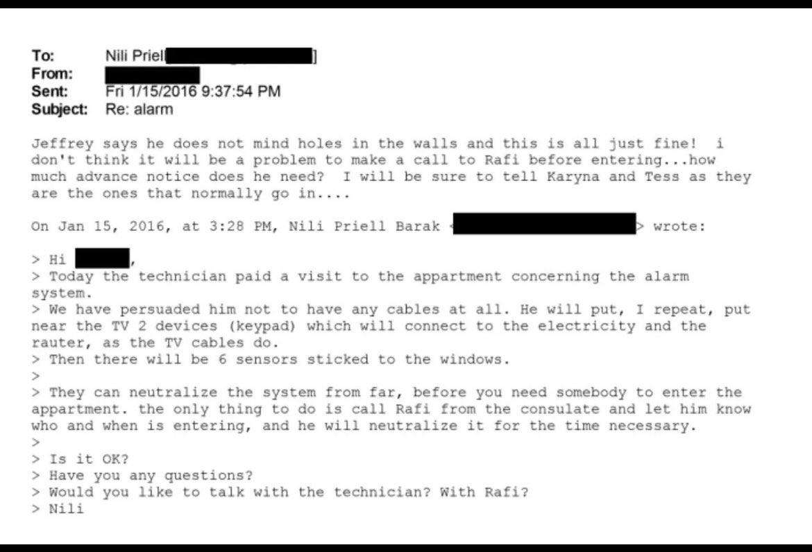 Here is the smoking gun 

The prime minister of Israel is installing hidden cameras in Epstein's house