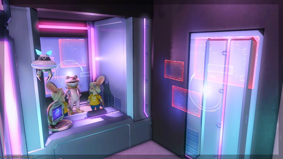 『ソリューションケロン２』公開します！🐸
お家に入ったら１度ジャンプしてね！

Carbuncle(Ele)　ミストヴィレッジ5区35番L 
#FF14ハウジング #カエルchanの家