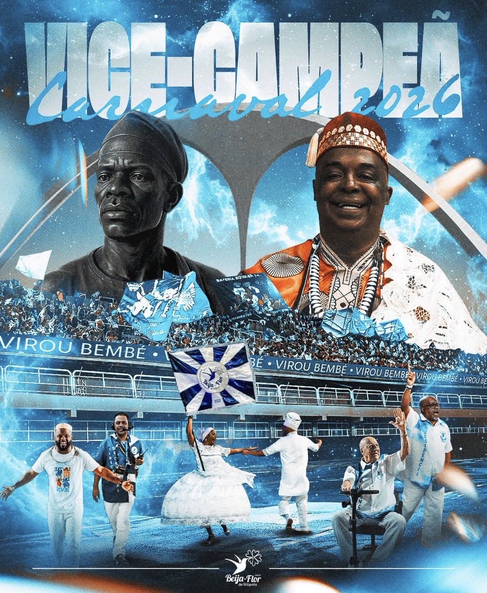 matheusmoraesam's tweet photo. Parabéns a nossa Beija-Flor de Nilópolis! Ser vice-campeã com um desfile tão potente é a prova de que a nossa escola continua sendo a 'Deusa da Passarela https://t.co/uiyIq2WOo0