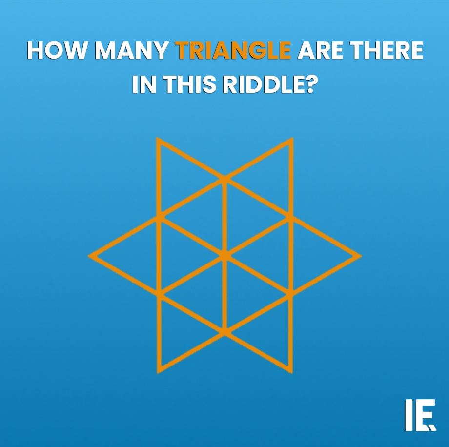 IntEngineering's tweet photo. Put your attention to the test. 🔺

How many triangles can you identify in this visual puzzle? Take a closer look and share your answer below.

Challenge your colleagues and see who spots them all first.

#iequiz #BrainTeaser #ProblemSolving #VisualChallenge #ThinkSharp https://t.co/r7RNzXxnO3