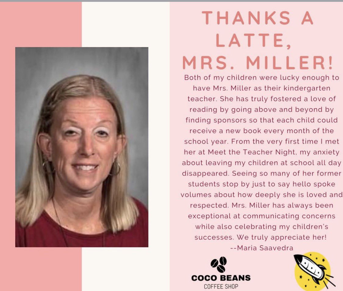CSFMrsMiller's tweet photo. I’m so humbled and grateful for the kind words and recognition!!  
I don’t feel I deserve any more recognition than the other wonderful teachers and staff at Blue Ridge!! 
I truly love my job and the little humans I get to learn and grow with every day—they are my “why!!” 💜 https://t.co/KoXMFEyELk