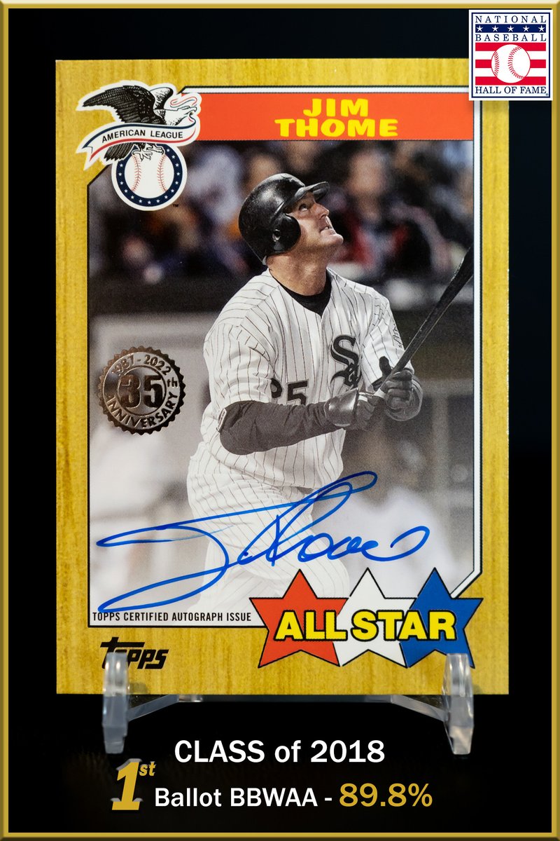 🚨MLB Hall of Fame Autograph Card Showdown🚨
- Play along by posting an autographed card of the player I post every day!🥳
- Player 106: JIM THOME   Tier 3: The Cooperstown Core
- Factoid: Prolific power hitter (612 HR) with great plate discipline, Thome is 1 of only 6 players to