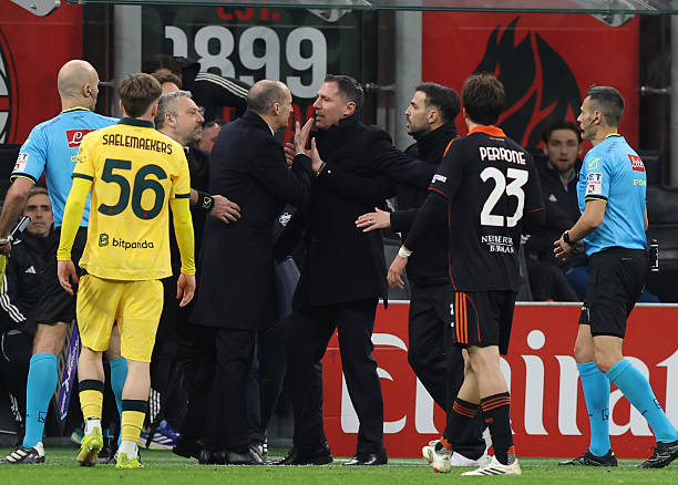 TouchlineX's tweet photo. 🚨🗣️ 𝗡𝗘𝗪: Massimiliano Allegri: "Saelemaekers was pulled by Fabregas, so I was sent off because I went there to defend my player."

"Did he apologise? Then next time I'll go on the pitch and do a slide tackle too!" https://t.co/PAPCfuXt5Y