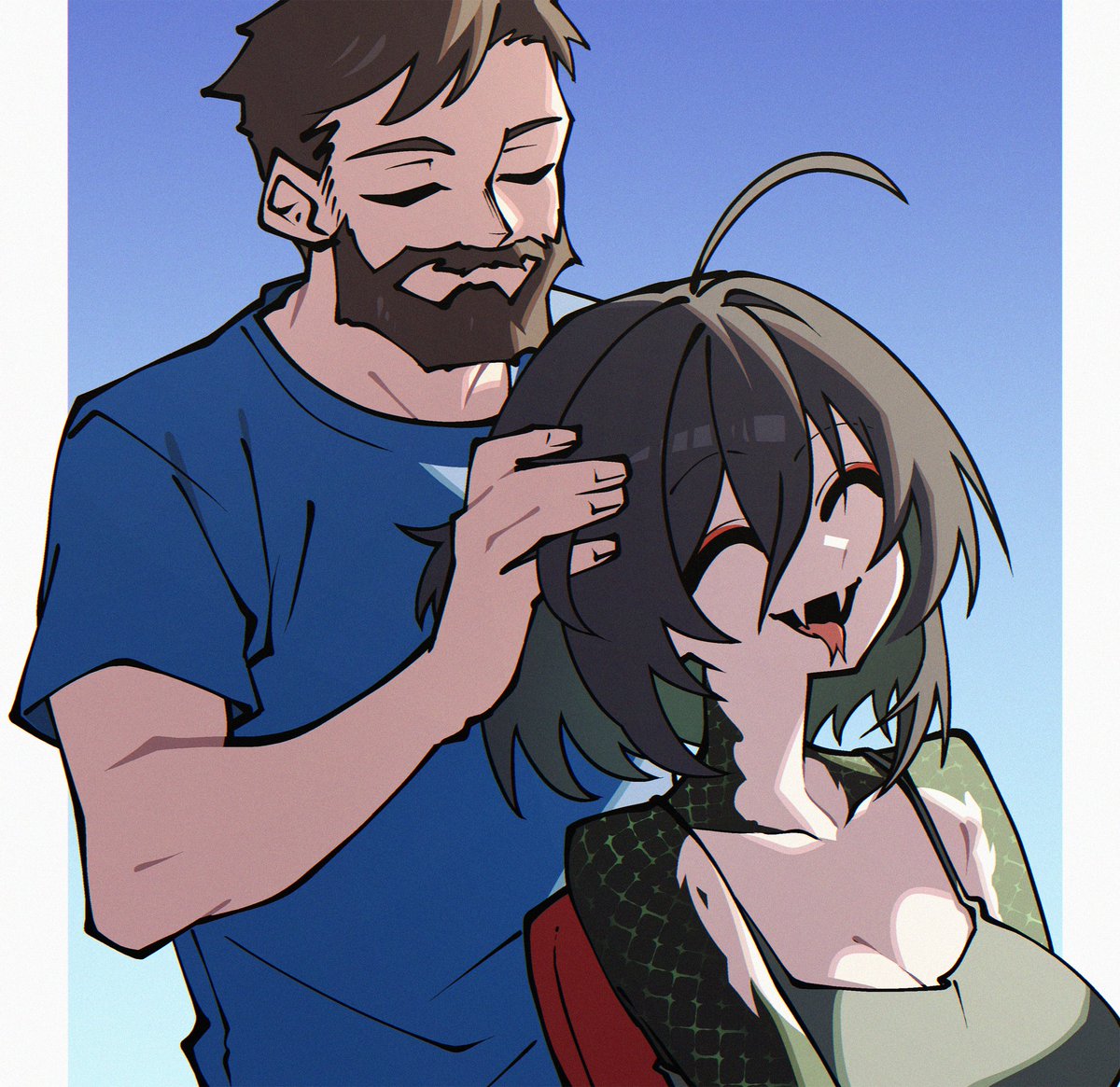 BigMcLargeTrav's tweet image. Xiang has always been a bit of an oddball, but I love her anyways. Remember to take care of each other, a king always pampers his wife.

@Dryegen046 
Thank you again for another fantastic commission! Look forward to many more in the future!
#chivalrystarved