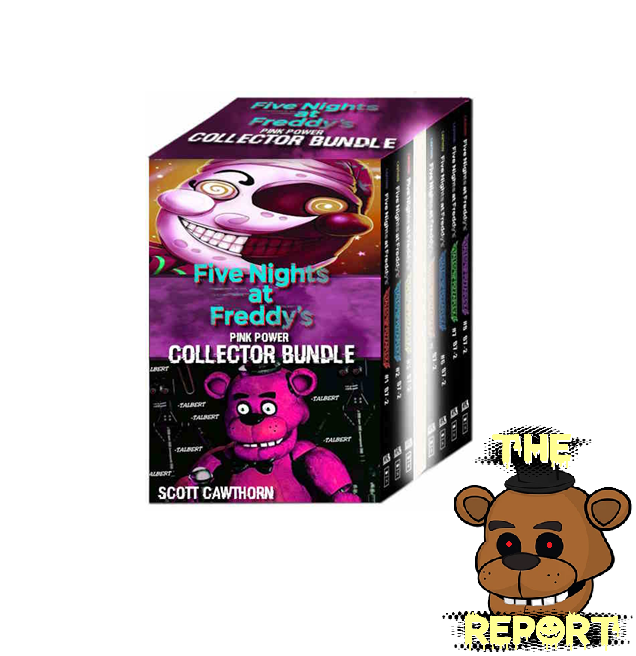 TheFNAFReport's tweet photo. 🍕IMPORTANT #FNAF NEWS!!!🍕

Scholastic has revealed a brand new Five Nights at Freddy's Book collector bundle!

It reportedly "features" the illusive Pink Somniphobia, Talbert Files 2, and more fun surprises!

Releasing August 8'th, 2027

Source: (@PinkyPills) https://t.co/omBGcI56hh