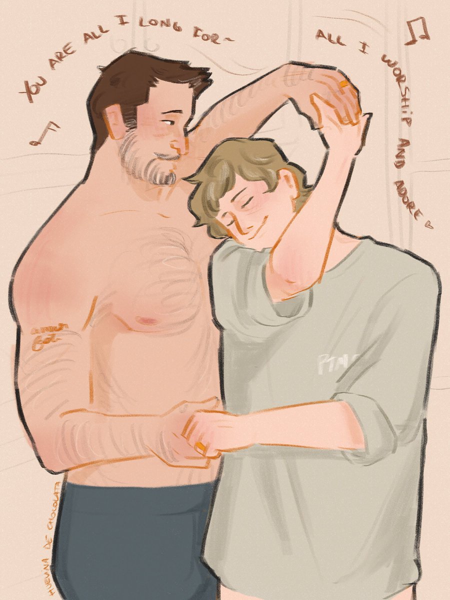 This is their ideal date night. Just slow dancing in the kitchen waiting for the food to be ready 💘 
#hucklerobby