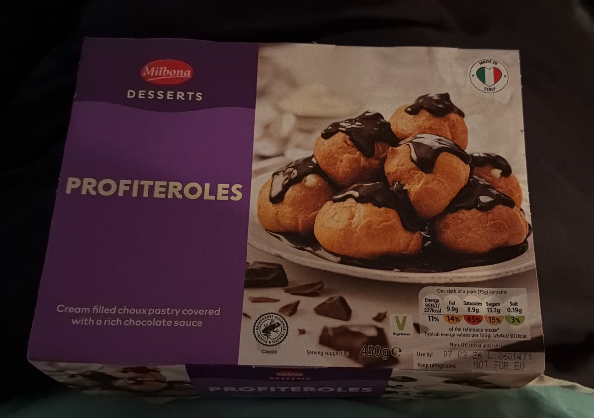 DaviniaAbruzzi's tweet photo. @LidlGB Question..do you think that some of the produce you stock could have more of a warning for alcohol content? Wasnt expecting profiteroles to contain it.. no warning on the front of the packaging, only after the first bite did I realise and checked the back to see it did.. https://t.co/8Sx7LLGE6p