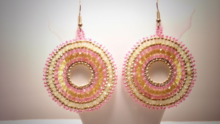 7bfleming's tweet photo. Art of the Day! "Beaded Hoop Earrings, Ladies Earring". Buy at: https://t.co/qUa9DD5c1F https://t.co/uAekEjBfrK