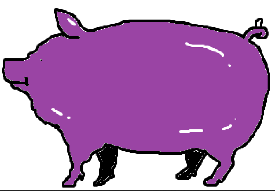 enemyforklift's tweet image. my new art piece, shiny purple pig