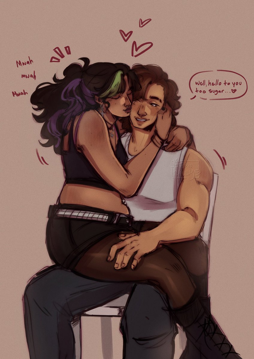 fernskully_'s tweet photo. I miss the bittersweet babes so I bring you Seraphina and Seth art💕 *Chucks it at you* 

#yuurivoice #digitalart https://t.co/GCoUxGwGrP