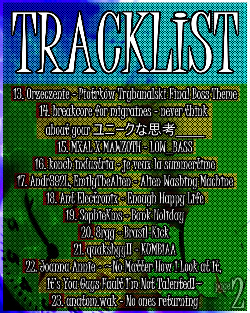Long awaited tracklist for our upcoming comp ^^