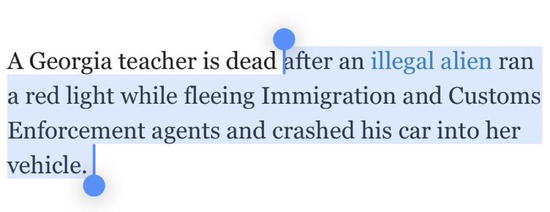 mattvanswol's tweet image. No, an illegal alien ran a red light and killed a Black teacher.

He didn’t have a valid driver’s license.

A federal judge had already issued a deportation order… under Joe Biden.

So did you not read the full story…

…or did you read it and choose to leave key details out?