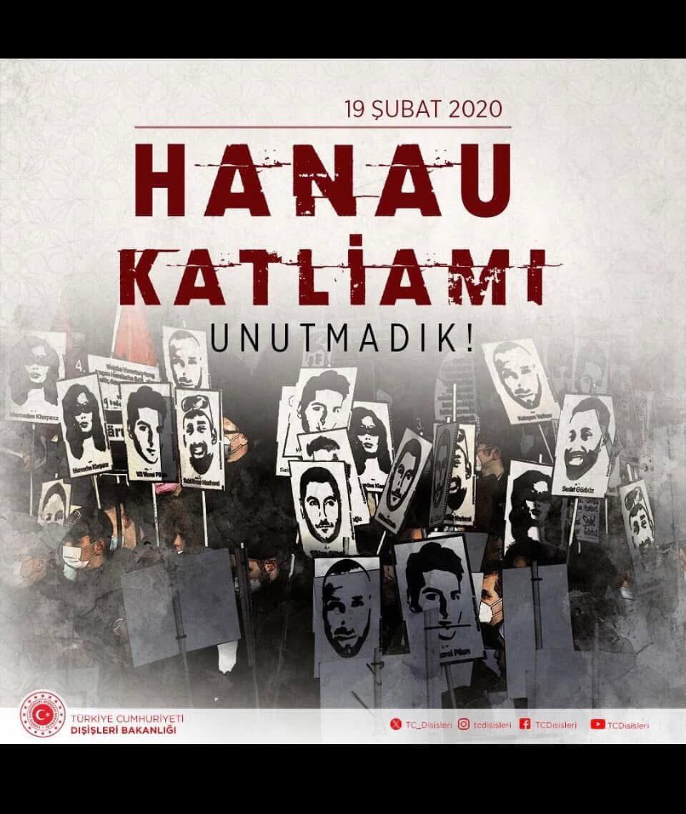 Almanya /Hanau’da  6  yıl önce gerçekleşen ırkçı saldırıda hayatını kaybeden vatandaşlarımızı ve tüm kurbanları saygı ve rahmetle anıyoruz.

#Hanaukatliamınıunutmadık