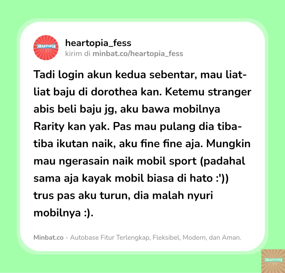 Heartopia Fess tweet media