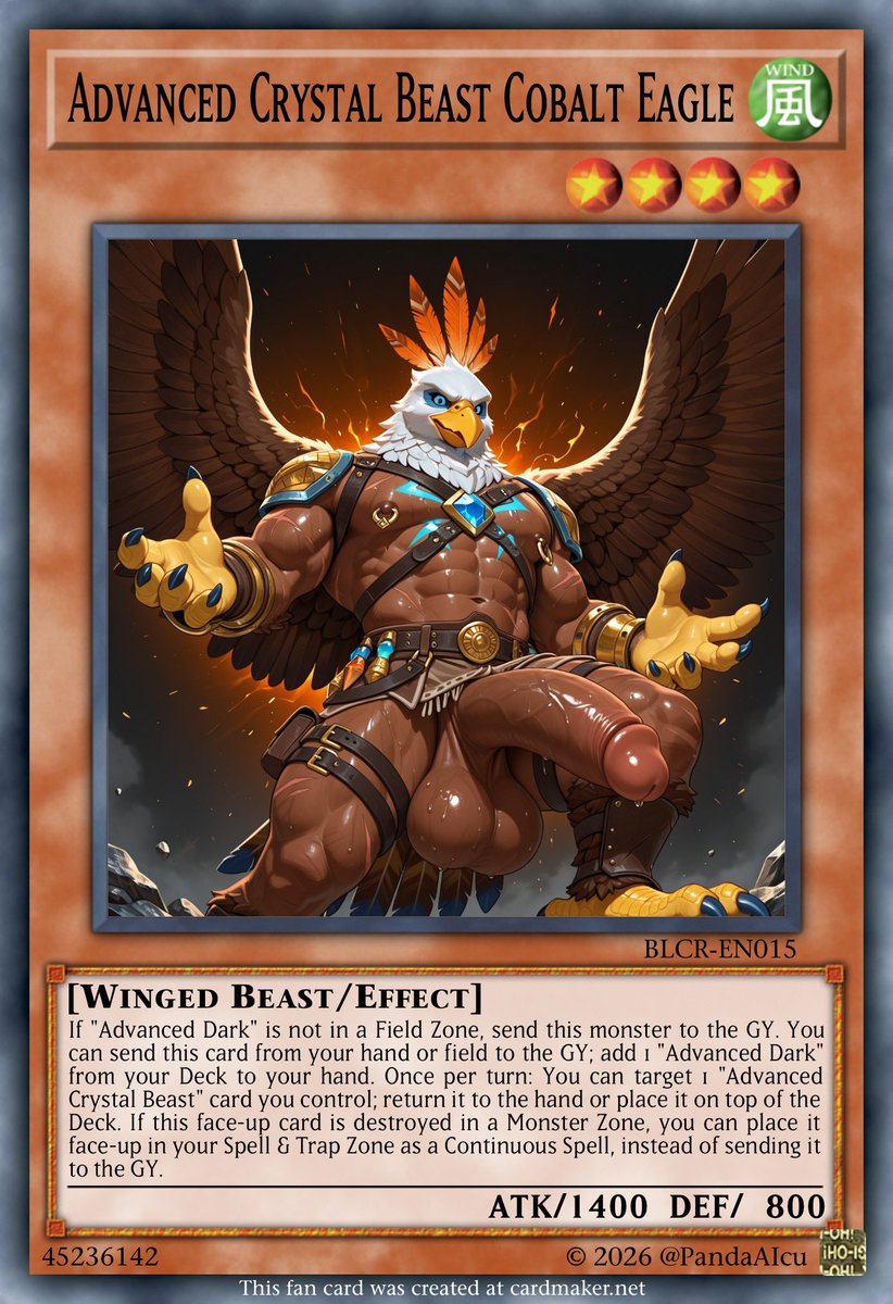 PandaAIcu's tweet photo. Crystal Beast #1
Gladiator Beast Cobalt Eagle

Wanna download them all in high quality? Join my telegram channel https://t.co/juDY4xRLAs

#NSFW #NSFWfurry #FurryAI #aiart #aifurry #aifurryart #aigeneratedart #furryai #CrystalBeast https://t.co/7VrfguZN7p