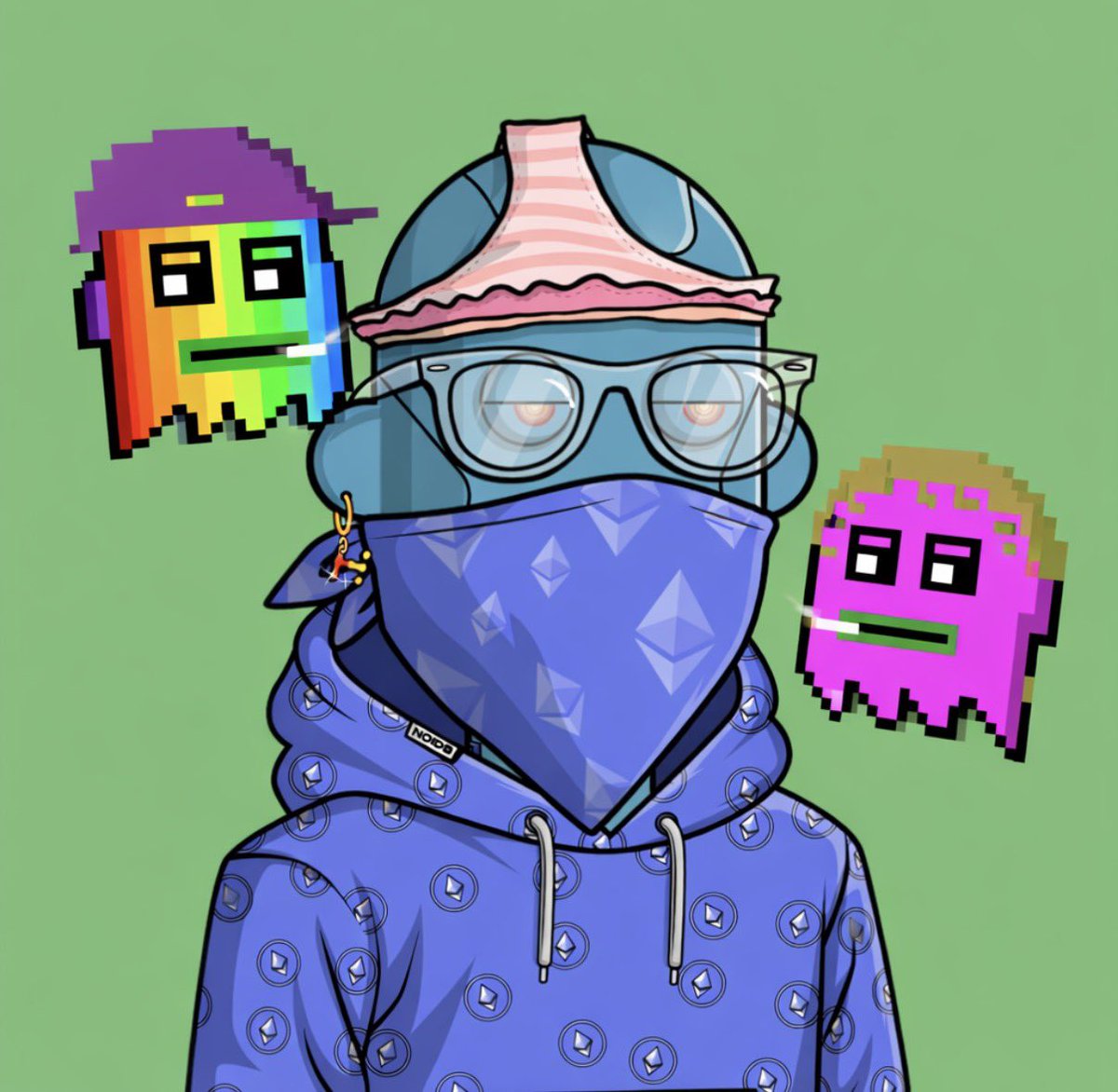 <a href="/Sant0s_eth/">Sant0s</a> added a couple @GHOXENFT to my <a href="/thehumanoids/">The Humanoids</a> pfp. Whatcha think?