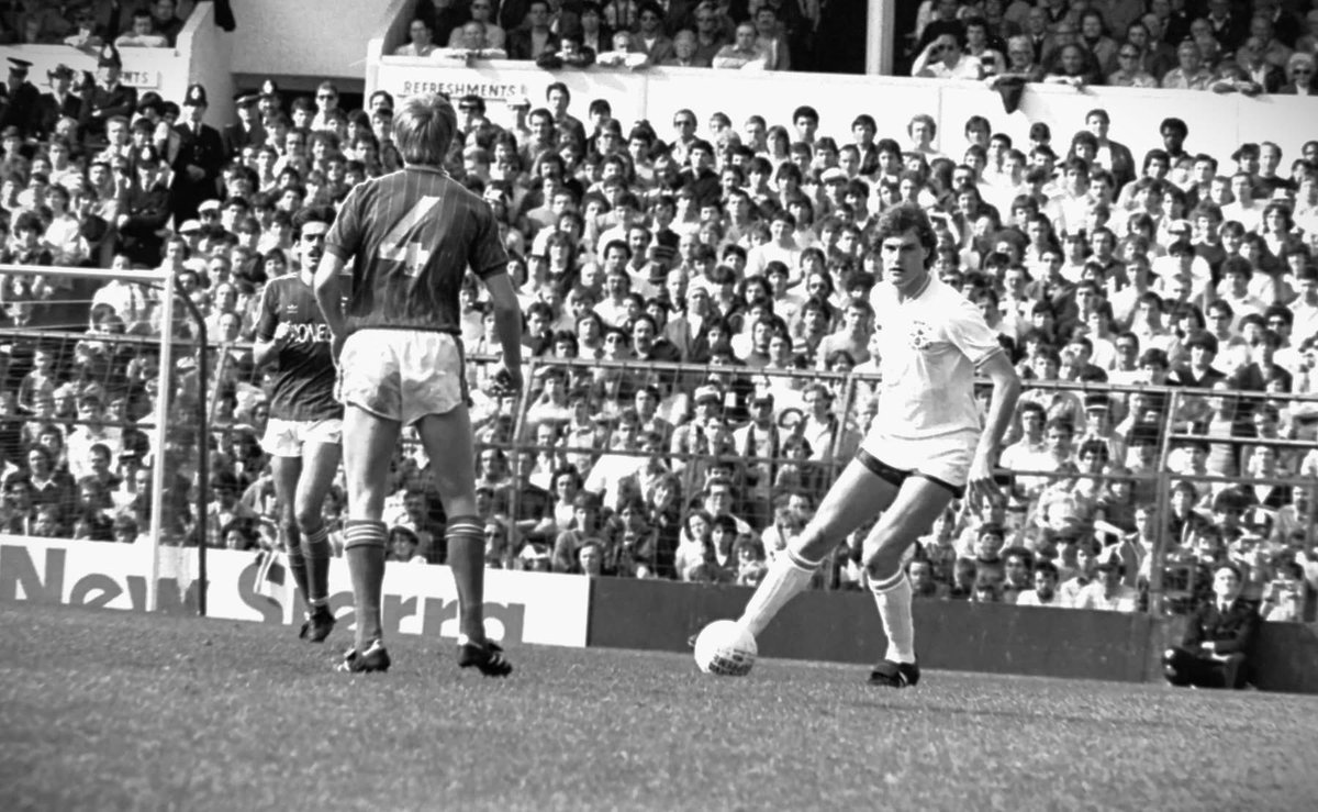 Chris and Glenn in our 3 1 win at home to Ipswich,16th April 1983.