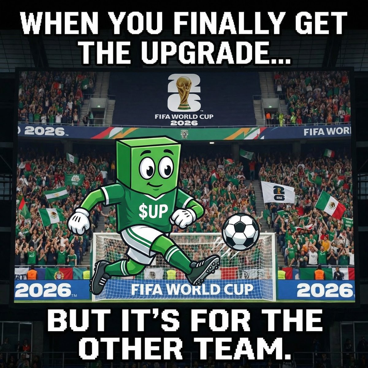 UPerc20's tweet photo. Champions League Final is exciting, but $UP to the moon is legendary! 🏆🚀 #Football #Crypto https://t.co/z3rbt43CAf