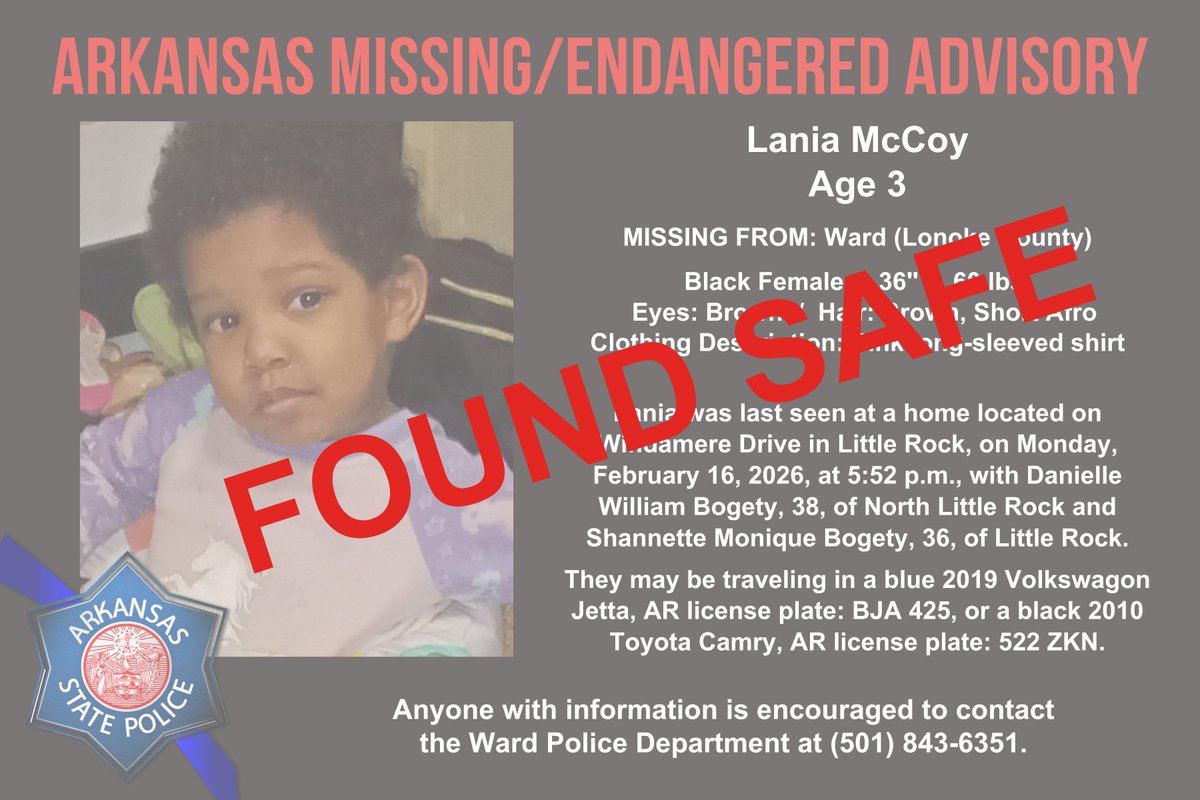 Arkansas State Police tweet media