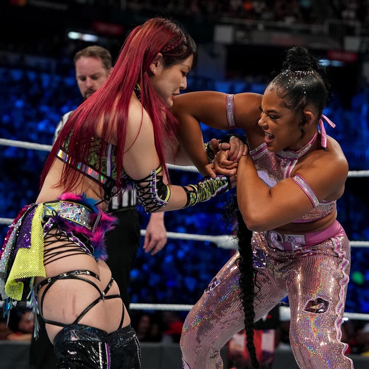 WAIT JADE <a href="/C4UTION_Z0NE/">ℓεαɦ 💙</a> BLINDSIDES BIANCA FROM BEHIND AND DROPS HER!! NAOMI <a href="/undeadcl0wn/">⭒don⭒</a> JUMPS IN!! 

*IYO SKY MUSIC HITS*

SKY SPRINTS OUT, SPRINGBOARD DROP KICK TAKES BOTH DOWN!!

SKY HELPS BIANCA UP….

“BITCH I DON’T NEED YOUR HELP!” BIANCA SHOVES HER AWAY AND STORMS OFF!